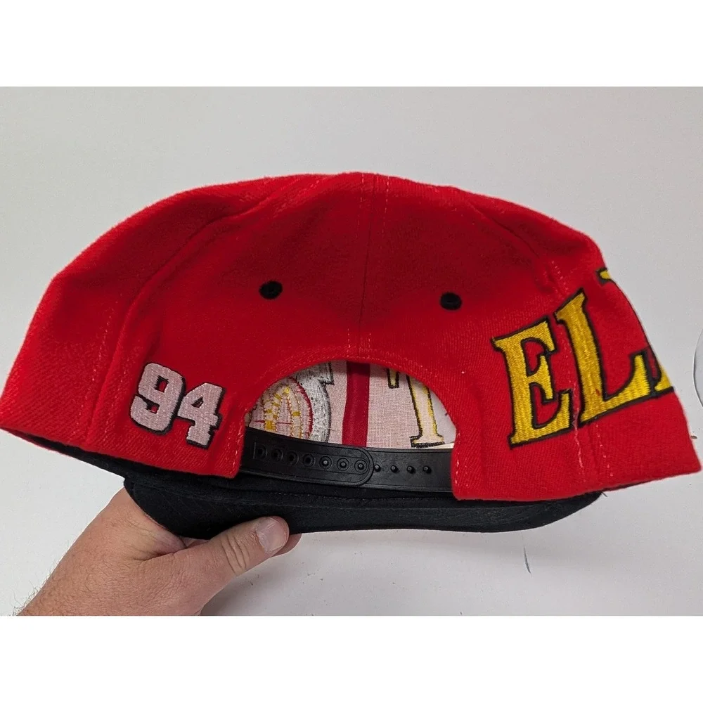 Vintage Bill Elliott Hat Cap Snap Back Mens One Size Red NASCAR Racing McDonalds